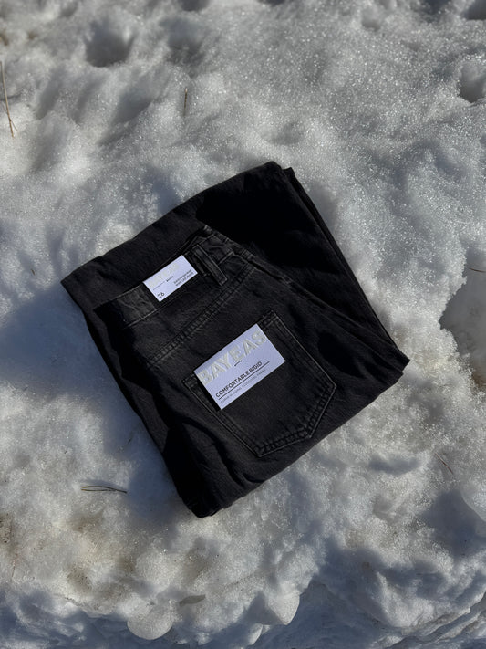 Daisy High rise Wide leg jean - Black