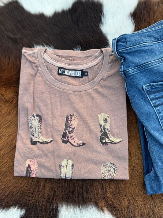 Cowboy boot tee