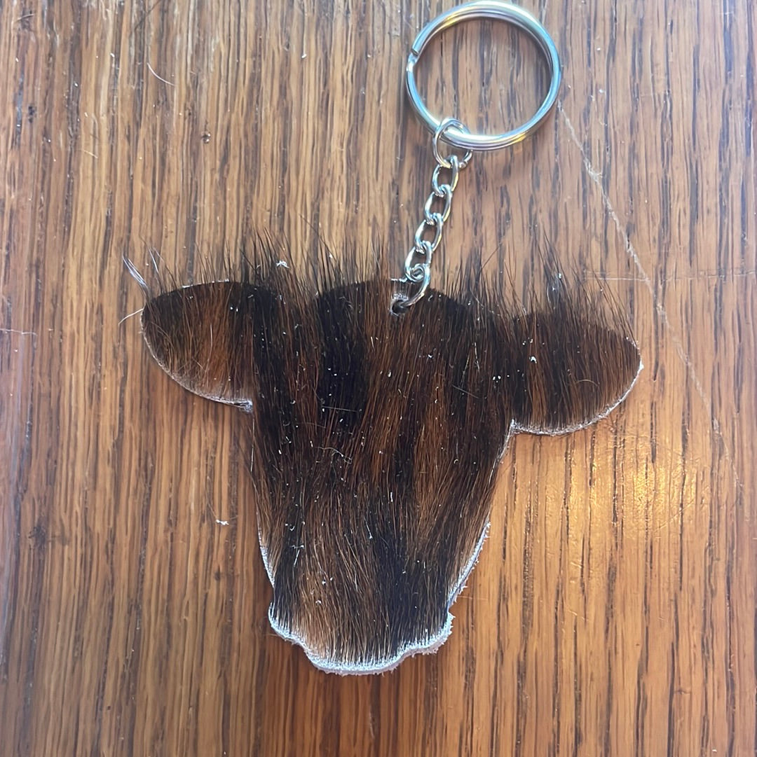 Cow head keychain