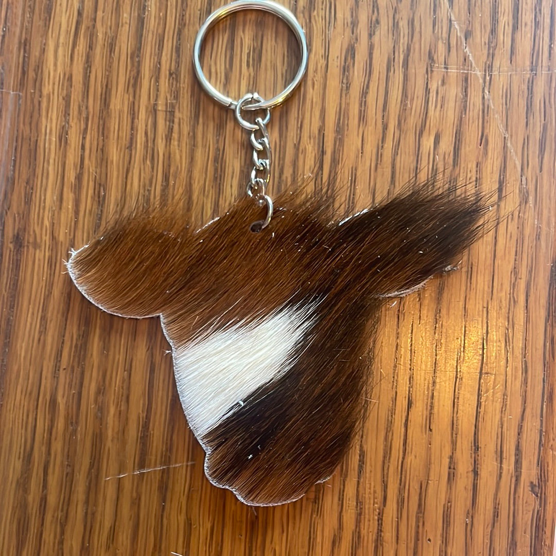 Cow head keychain