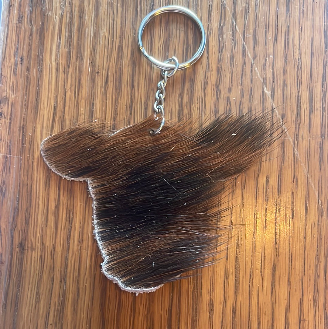 Cow head keychain