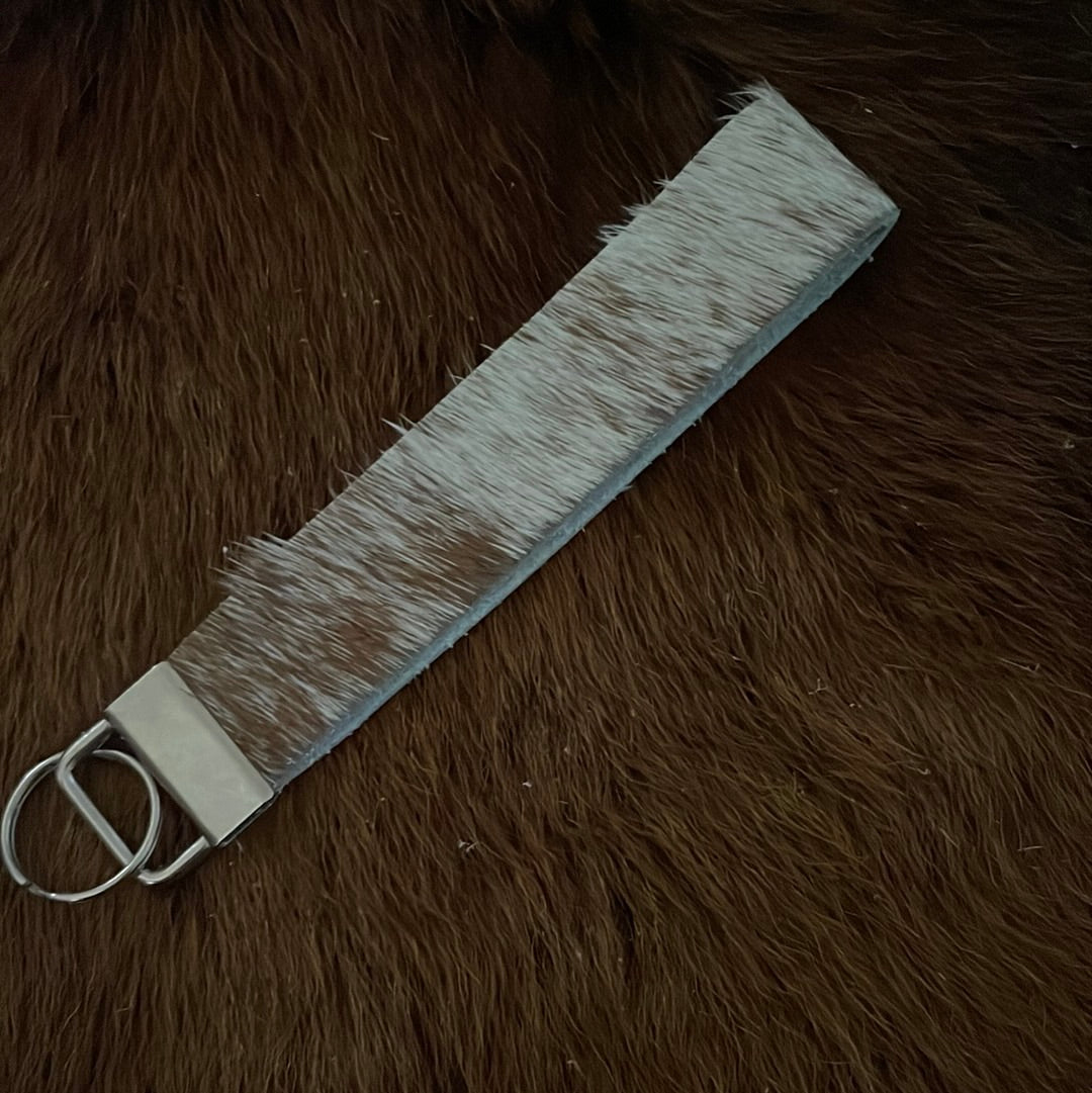 Cowhide keychain