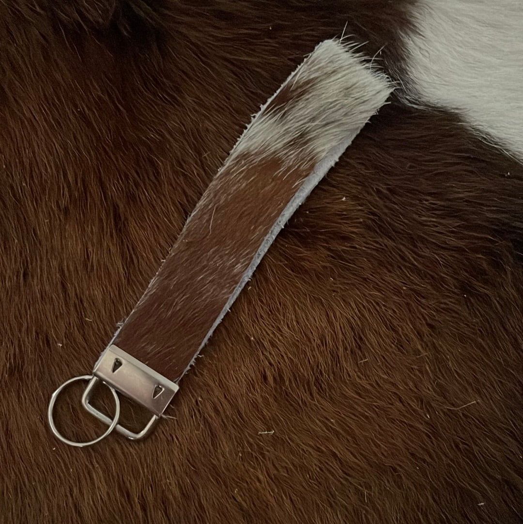 Cowhide keychain