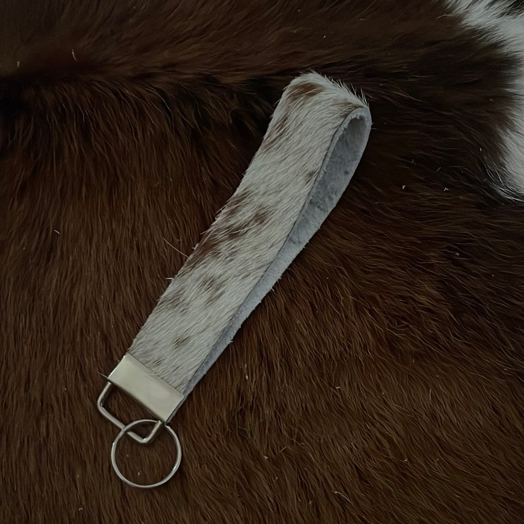 Cowhide keychain